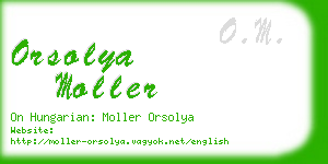 orsolya moller business card